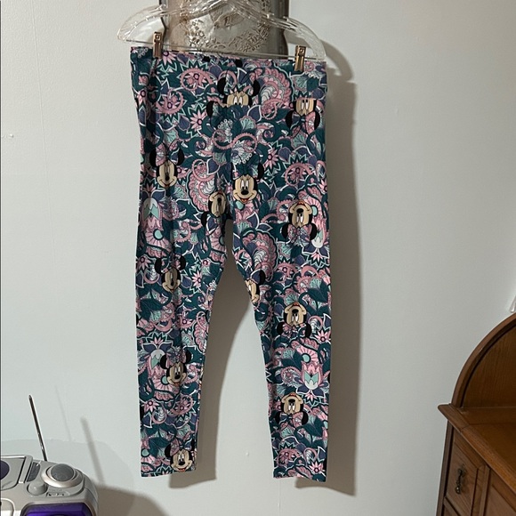 LulaRoe tall and curvy Teal and Pink Floral leggings - Picture 1 of 6